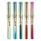 Tofficu FüLlfederhalter Set 5 StüCk Ergonomisches Design FüR Studenten VielfäLtige Farben FüR Kalligraphie & Schreiben Praktische Tintenoption Schreibutensilien Aus Kunststoff Und Metall