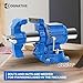 COGNATIVE 5-Inch Heavy Duty Bench Vise Ductile Iron Bench Vise 360° Multi-Purpose Bench Vice with Anvil, Clamp force 4000KG, Blue