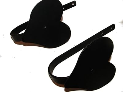 Curtain Tiebacks - Hearts Pair - Amish Made Wrought Iron