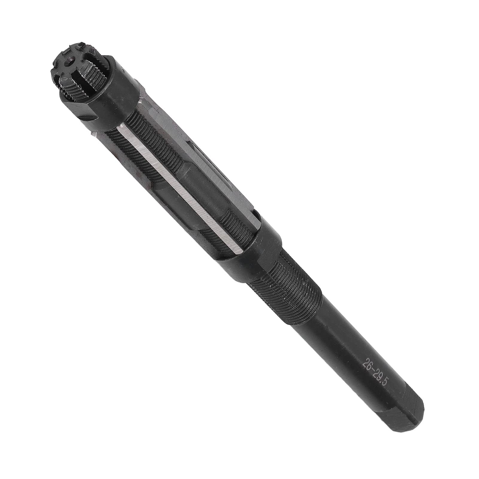 6-schneidige Handreibahle 9SiCr Metall Einstellbare Handbetätigte Reibahle Schneidbohrreibahle mit Geradem Schaft 26‑29,5 Mm