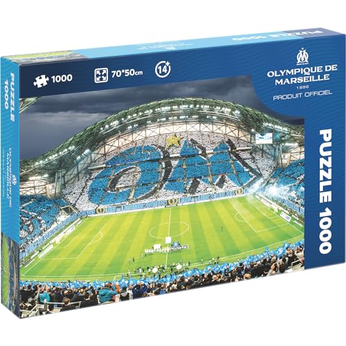 Megableu – Puzzle 1000 Pièces TIFO Om – Puzzle Olympique de Marseille Officiel pour Adultes et Enfants dès 10 Ans – Stade Vélodrome – Idée Cadeau...