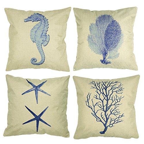 Luxbon Set di 4 Tema Nautico Mare Case Cavalluccio...