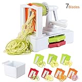 ✅ Material de Primera Calidad: Fabricado en ABS reforzado de grado alimenticio para uso profesional sin BPA, para una resistencia superior a las roturas. Fácil de usar, mejor rebanadora en espiral para aquellos con una dieta sin gluten, baja en carbohidratos y alimentos crudos.
