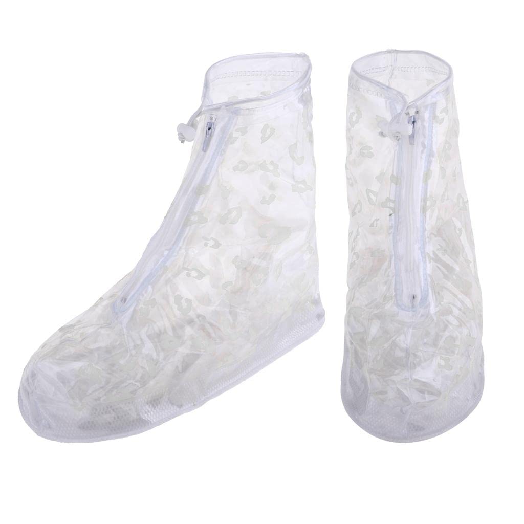 Enakshi® Reusable Rain Snow Waterproof Shoe Covers Boots Overshoes Galoshes White M|Sporting Goods | Cycling | Cycling Shoes & Shoe Covers | Shoe Covers-image-2