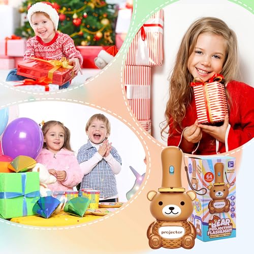 Image of Flashlight Projector Toy with 64 Projector Include Dinosaurs, Vehicles, Animals , Children's Slide Flashlight Lamp, Early Education Toys Bedtime Projector for Boys Girls