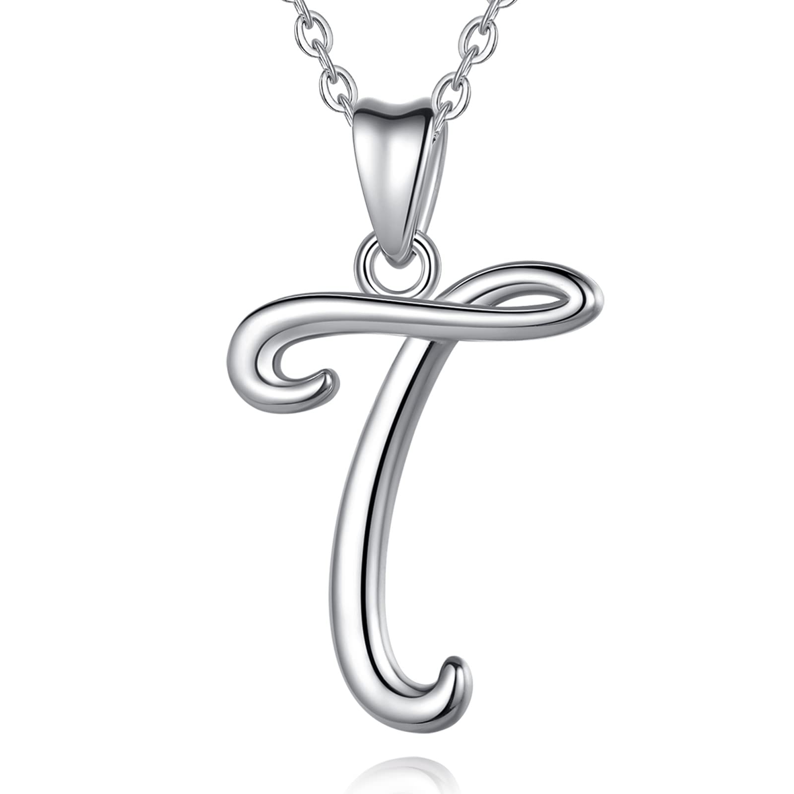 EUDORA Harmony BallEUDORA Initial Necklace, 925 Sterling Silver 26 Alphabet Letter Personalised Pendant Necklaces Gifts for Women Ladies Girls Mother's day,18inch Chain