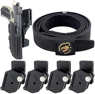 Black Scorpion Gear Competition Rig fits CZ Shadow 2 | 1 Pro HD Belt, 1x Pro Comp Holster (Carbon Fiber), 4X Double Stack Mag Pouches 3Gun IPSC USPSA Approved (XX-Large (40''-44''))