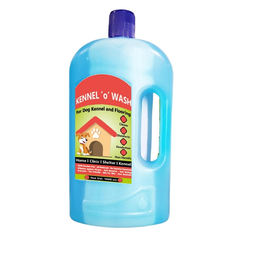 Patch & Marshall Kennel O Wash Pet Area Cleaner/Kennel Wash/Kennel Cleaner/Pet Floor Cleaner/Natural Pet Safe Floor Kennel Cleaner with Odor Neutralizer - 1000 ml (Coconut - Vanilla)