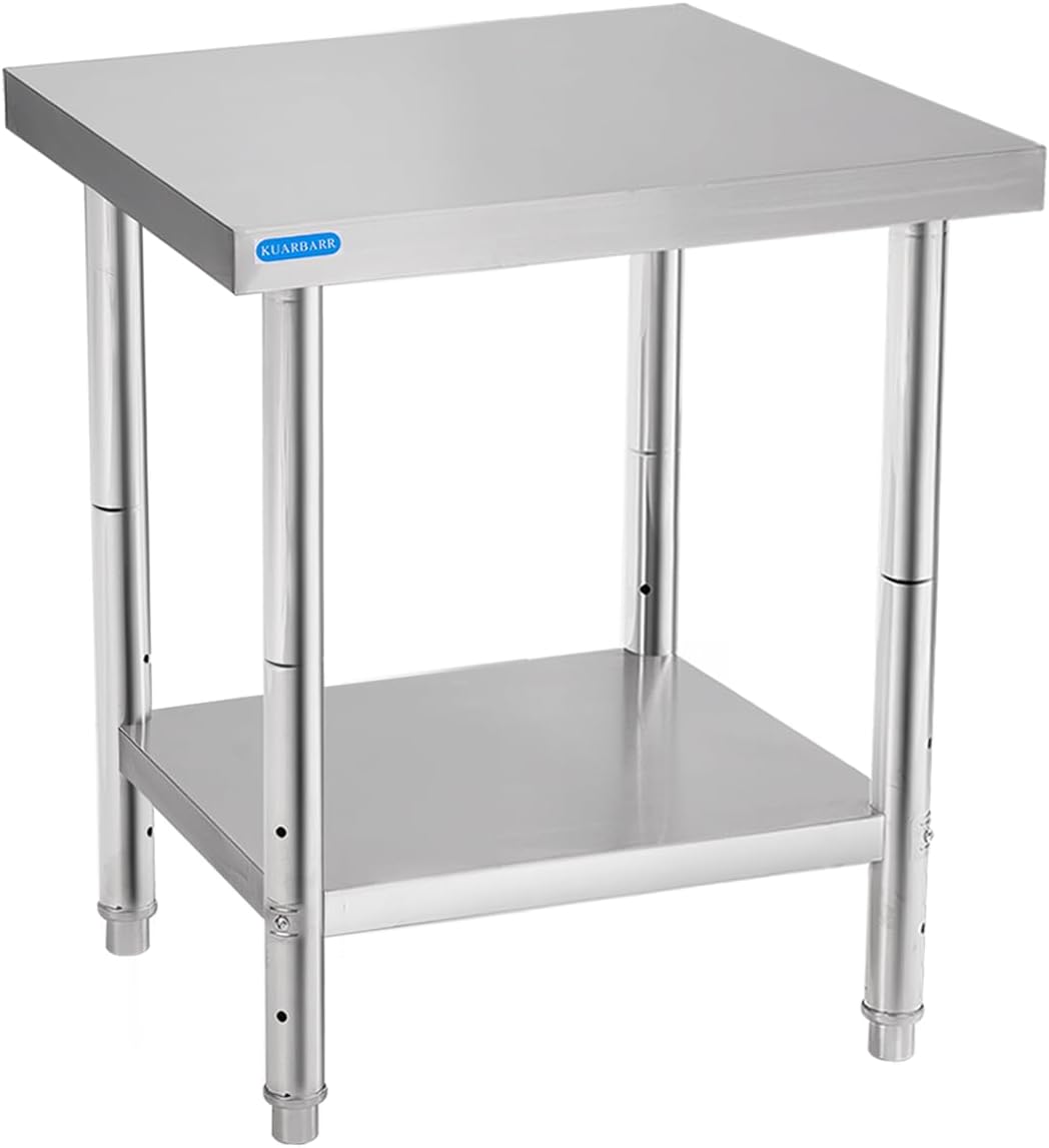 KUARBARR Stainless Steel Metal Table 18 x 24 Inches