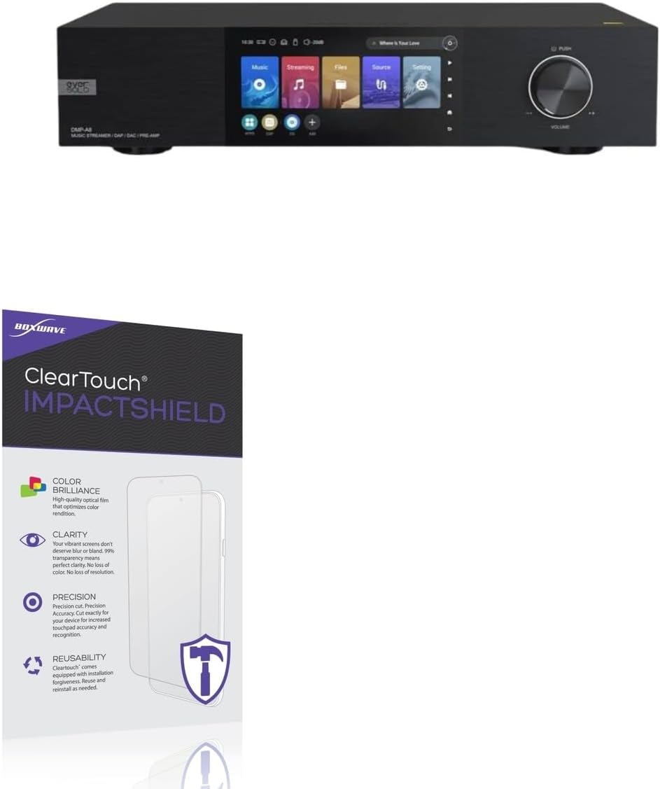 BoxWave Screen Protector Compatible with Eversolo DMP-A8 - ClearTouch ImpactShield (2-Pack), Impenetrable Screen Protector Flexible Film
