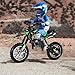 49cc Kid Gas Dirt Bike, Dirt Bike for Kids 8-14 Upgrade 2-Stroke Motorbike Children Gas Motorcycle Off Road Mini Bike Beach Vehicle Ride on Toy Car with Front Rear Disc Brakes Pull Start (Green)
