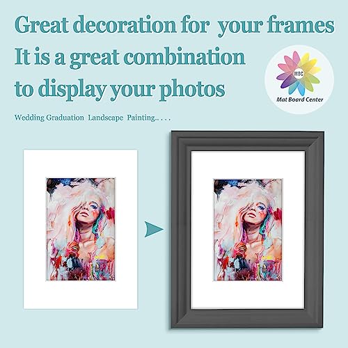 image for MBC Mat Board Center, 5 Pack 5x7 for 3.5x5 White Picture Mats Frame Ma