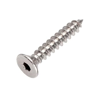 Flat Head Self Tapping Screws - Stainless Steel 304 Countersunk Self Drilling Hexagon Socket Wood Screws M3 M4 M5 M6