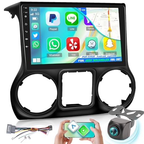 Radio para Jeep Wrangler 2015-2017 con pantalla táctil 10 pulgadas miniatura 1