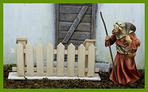 Gartenzaun aus Holz . Natur, braun oder grau. Länge ist 15 cm., Gartenzaun:Gartenzaun natur W056