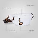 MONKEY TROOPERS Dank 3L Crossbody Fanny Pack for Men & Women Convertible Waist & Sling Bag with Spacious Organiser Adjustable Branded Strap Quick Release Buckle & Curved Design White gallery image