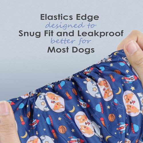 Image of wegreeco Washable Male Dog Belly Band (Stylish Pattern)- Pack of 3 - Washable Male Dog Belly Wrap, Dog Diapers Male (Funny Dogs, X-Small)