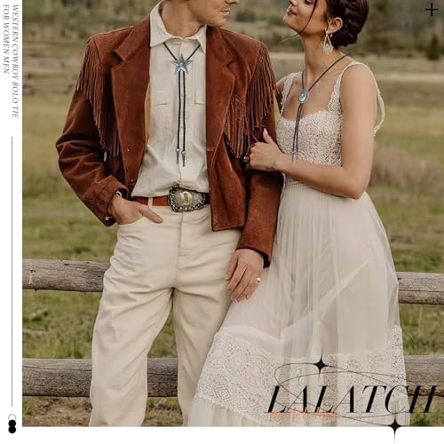 Image of Bolo Tie for Women Men, Western Bolo Tie Rodeo Cowgirl Cowboy Tie Bolo Ties Cowboy Accessories for Men Women