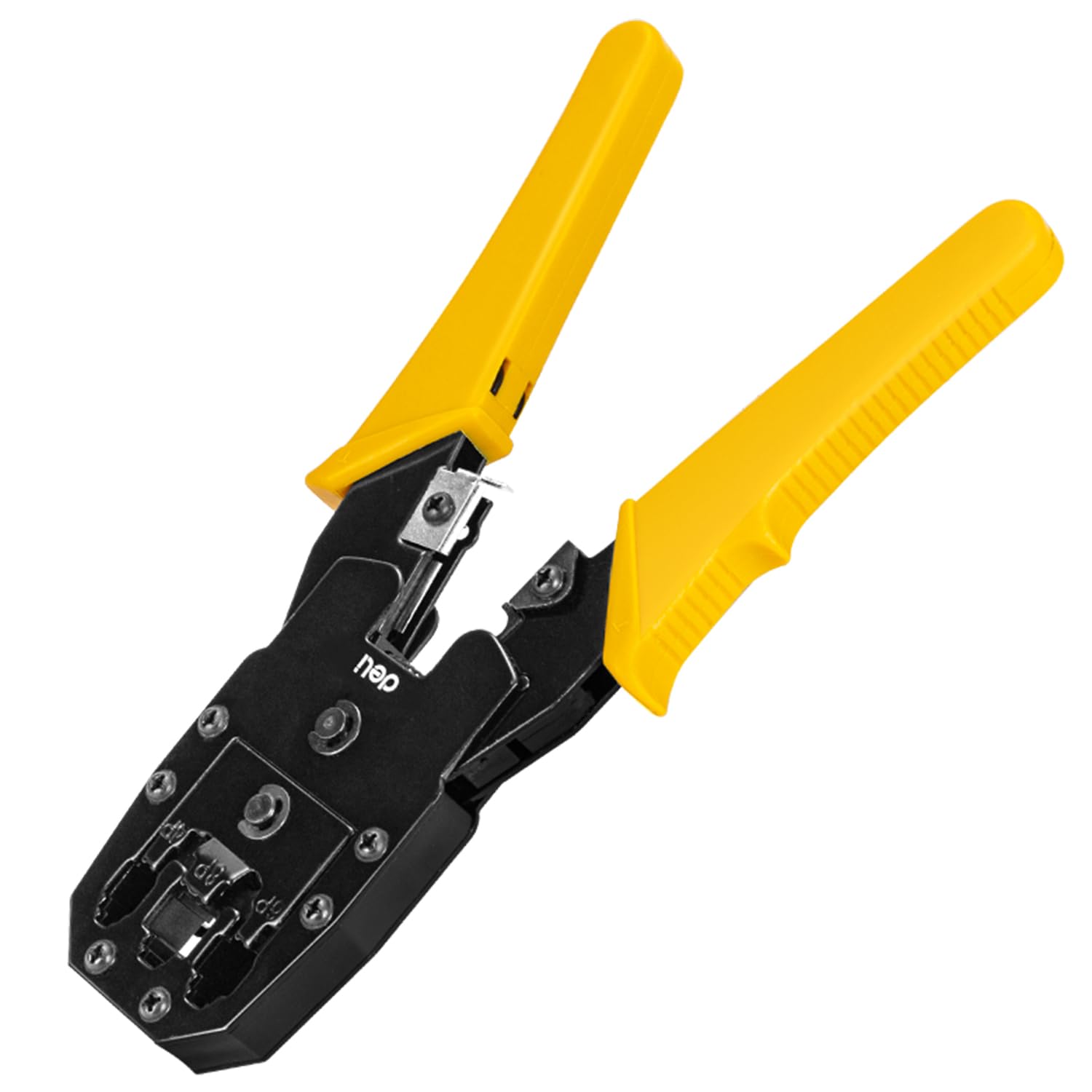 Deli DL2468C 3 in 1 Modular Network Ethernet Crimper Plier Cable Crimping Stripper LAN Professional Punch Down Crimp Tool Cutter 4P 6P 8P Household Use (Pack of 1, Yellow and Black) (B0D945KDTW) Amazon Price History, Amazon Price Tracker