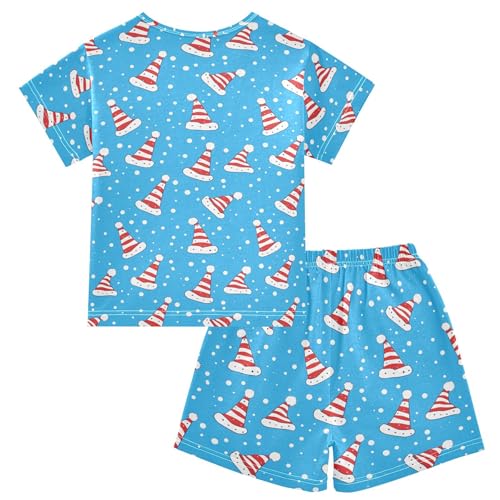 Christmas Hat Pajama Set Pajamas Sleepwear Nightwear Loungewear Clothes Set B04046822