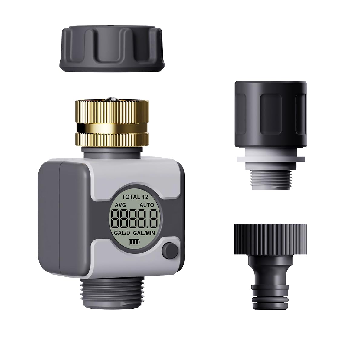 Débitmètre d'eau en laiton - Filetage métallique - Haute précision