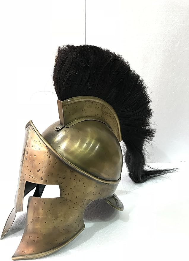 Antique Medieval Armour King Leonidas Greek Spartan 300 Roman Helmet ART OF MEDIEVAL