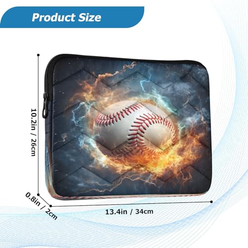 Funda para portátil Fire Baseball de 13-14 pulgadas impermeable miniatura 3