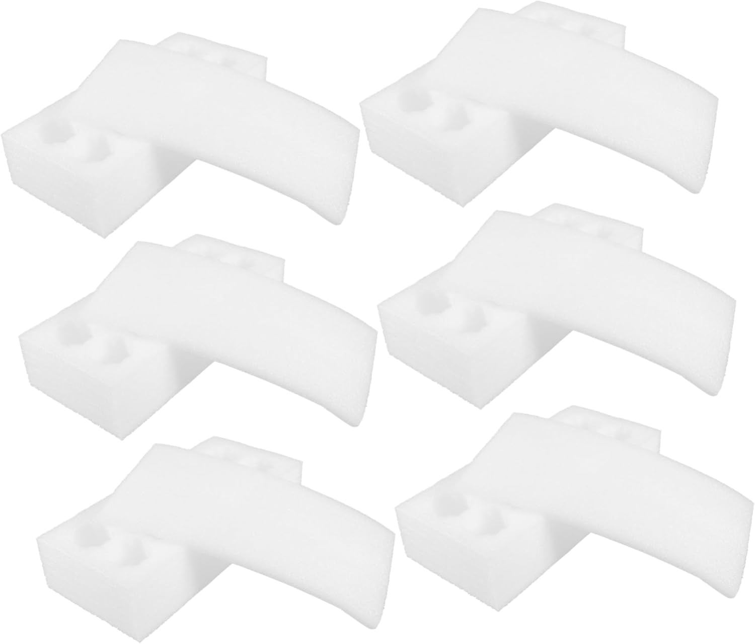 Thickened Foam Egg Tray 6-Piece White Egg Storage Holder for Shipping Portable 10 Grids Sturdy for Household Use