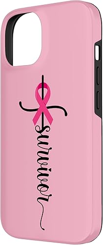 Miniatura 5 de iPhone 13 Survivor Christian Cross Warrior Rosa Ribbon Estuche de cáncer de mama