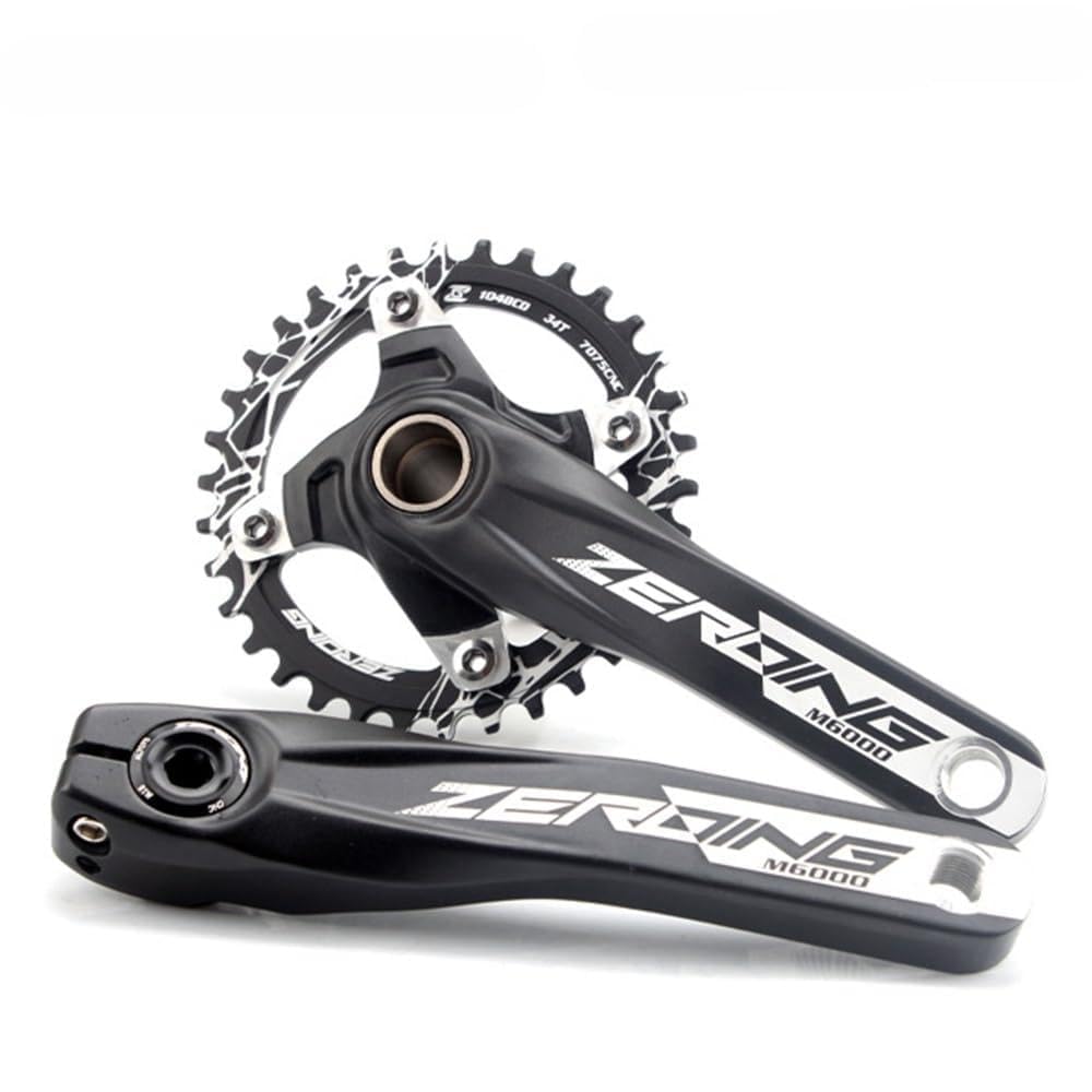 ZXGSXIOU 170mm Hollow Integrated Crankset Narrow Wide Tooth Chainring 64 104BCD 32T 34T 36T 38T MTB Aluminium Cranksets