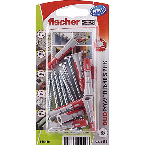 Fischer 535480 Blister Duopower, 8 X 40, Multicolore