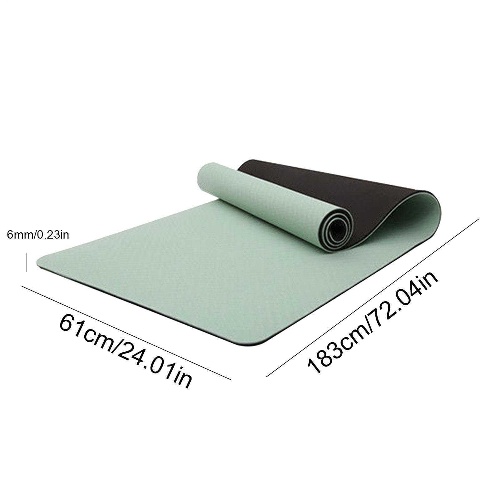 Rutschfeste Yogamatte, leichte, dicke Polsterung, Yogamatte für Fitnessstudio, Workout, Barfuß, Pilates, Boden, Reisen, Studio, Zuhause, Fitnessstudio, drinnen und draußen, für Damen und