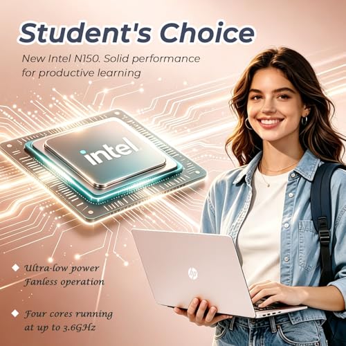 Image of HP Ultrabook Laptop with Copilot AI • Intel Processor • 16GB RAM • 128GB SSD + 1TB Cloud Storage • Microsoft 365 • Windows 11 • Thin & Portable Student Laptop for Everyday Use