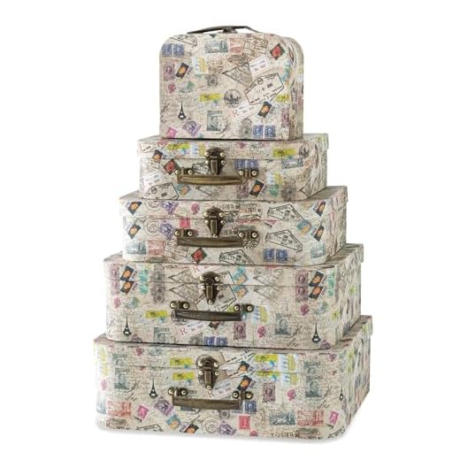 Can i bring a cardboard box as checked luggage Set of 5 Vintage Travel-Themed Suitcases