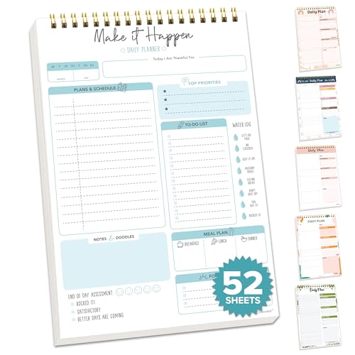 Decorably Blue Daily Planning Sheets Notebook