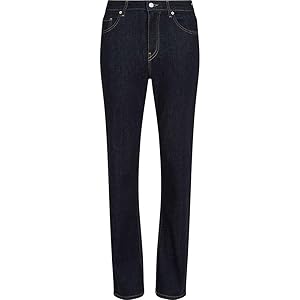 Tommy Hilfiger Donna Jeans Classic Straight Fit, Blu (NOS Rinse), 30W / 26L
