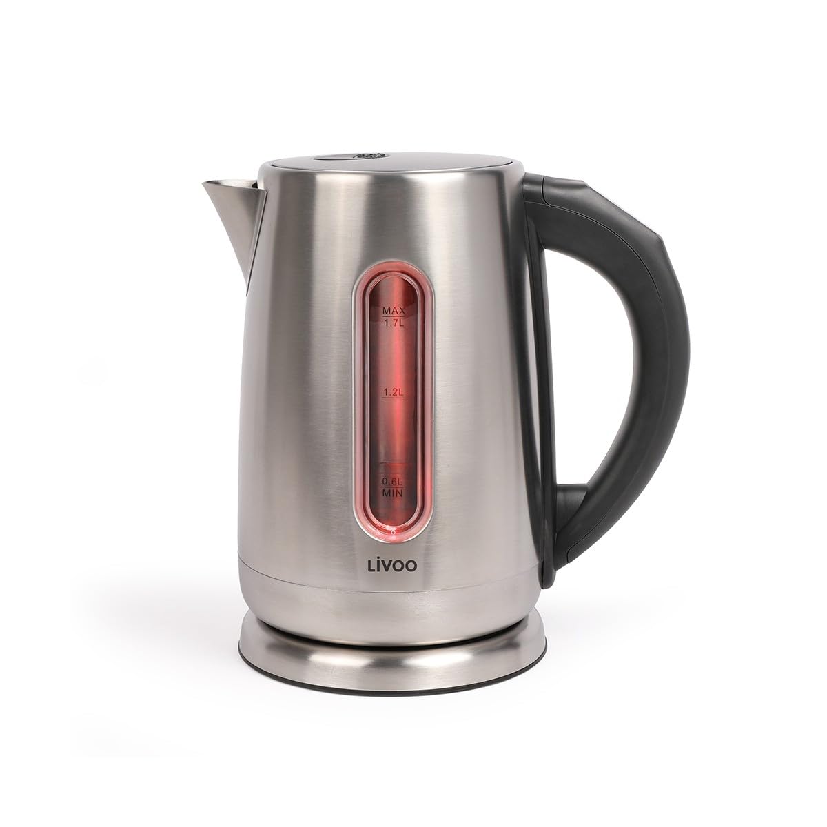 Livoo - Czajnik o zmiennej temperaturze 1,7 l - 2200 W, stal nierdzewna, regulowana temperatura, wymienny filtr zapobiegający osadzaniu się kamienia, zmieniające się kolory, wyświetlacz LED