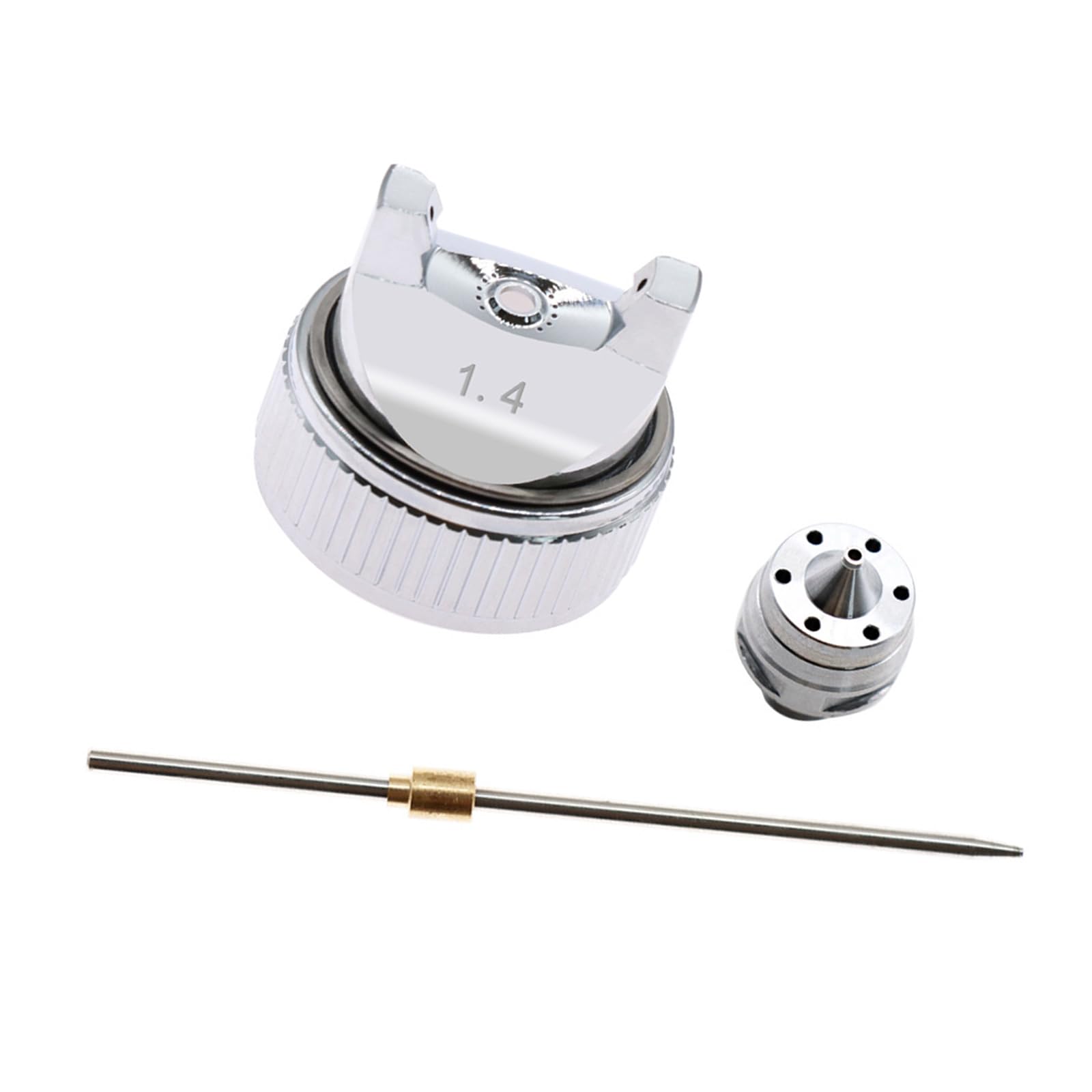Mhadbkh 1.4 Paint Sprayer Replacement Parts Set With Nozzle Needle And Air Cap For Front-End Repair And Refinish Service Tasks Workshop Service Pieces Repaint Upkeep