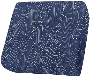 Abstract Navy Sofa Couch Cushion Cover Stretch,Sectional L Shape Chaise Lounge Individual Sofa Couch Slipcover with Elastic Band Furniture Protector,Blue Modern Geometry Mountain Line Art S Size 1pcs