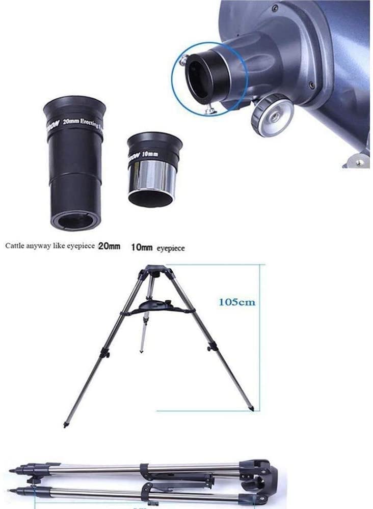 Telescopi Telescopio da Viaggio Portatile Telescopio rifrattore astronomico da 130 mm con mirino per treppiede Regolabile Perfetto per Bambini e Adolescenti
