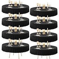 Lot De 6 Nappes De Cocktail Rondes En Élasthanne, 60 X 110 Cm