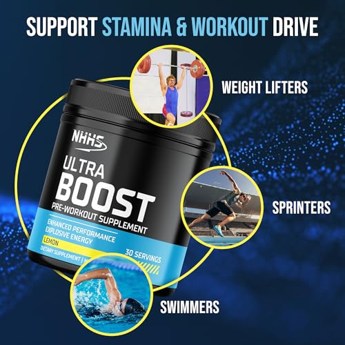 Image of Ultra Boost Pre-Workout Powder, Lemon Flavor, 300 Grams | 30 Servings, Explosive Energy & Performance Support, Vegan, Gluten-Free, Non-GMO