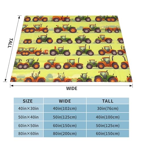 Couverture polaire en flanelle de machine agricole verte pour lit - 5
