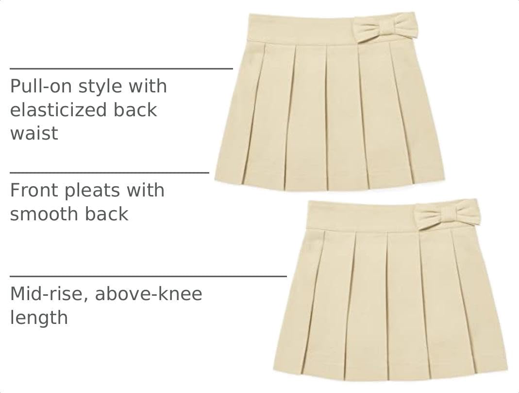 The Children's Place Toddler Girls' Uniform Bow Pleated Skort