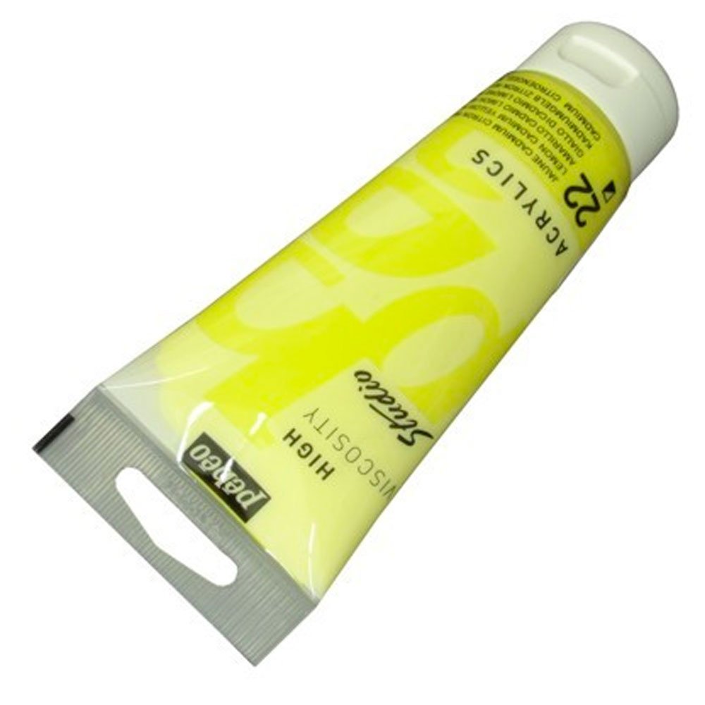 PEBEO 837022 100 ml Studio Acrylic Paint, Lemon Cadmium Yellow Hue