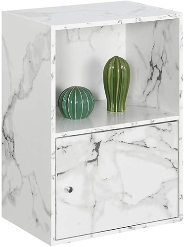 Miniatura 4 de Convenience Concepts Xtra Storage - Armario de 1 puerta, mármol blanco