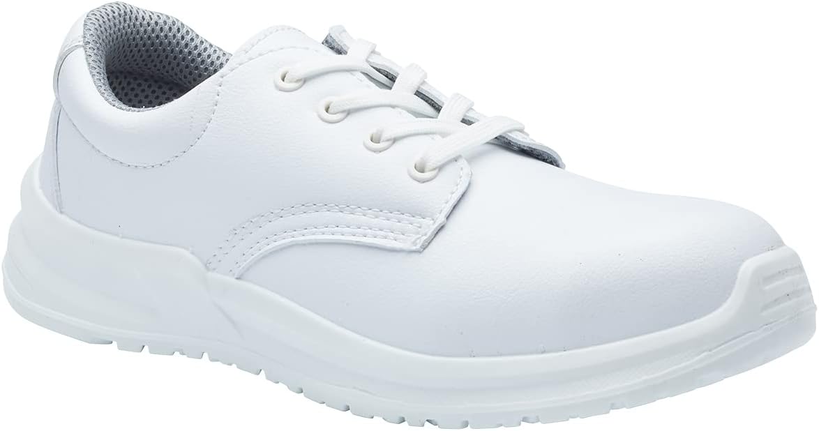 Blackrock Lace-Up Safety Shoes for Men and Women, Steel Toe Cap, Chef, Nursing, Orthopedic, Non-Slip Work Shoes, Hygiene, Catering, Kitchen, Work and Utility Safety Footwear, Anti-Slip - Size 12