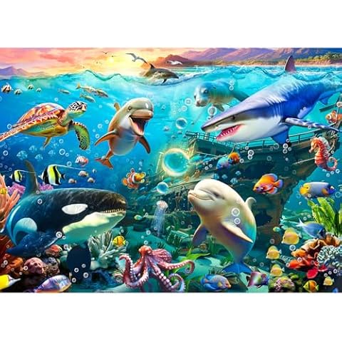 1000 Piece Undersea Animals Jigsaw Puzzle Cover