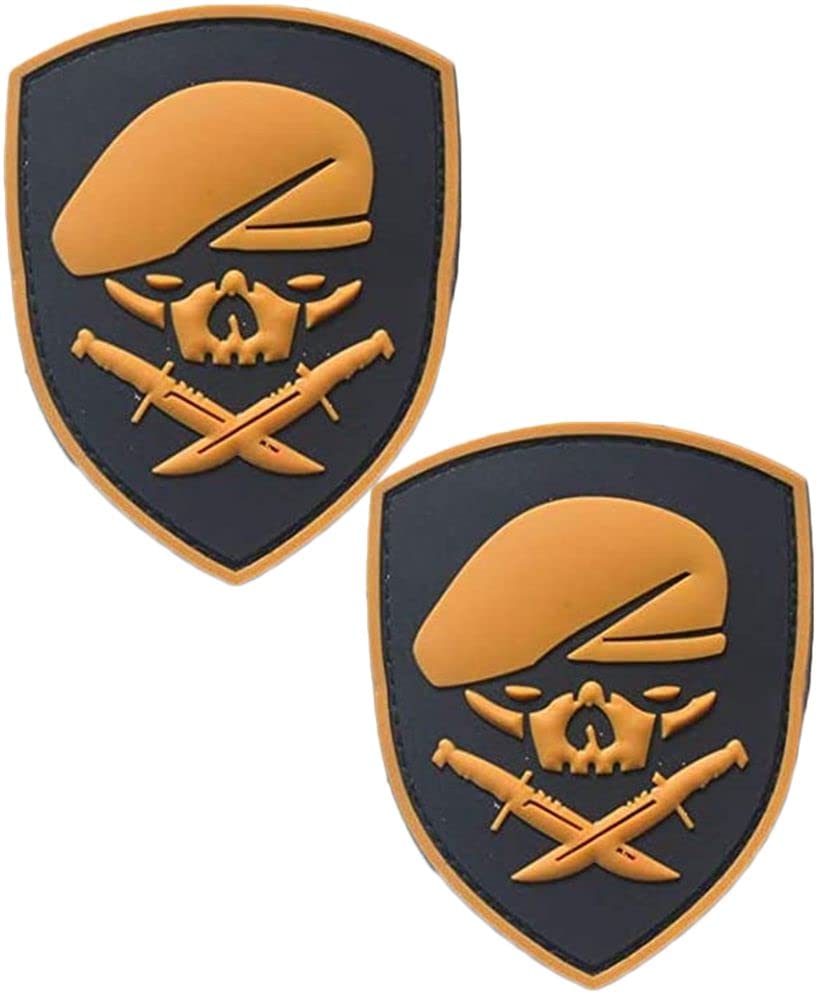 Heiorpai 2Pcs Ranger 75th Regiment Delta Force Seals Medal of Honor PVC Rubber Patch Decorative Hook Fasteners Backing Patch