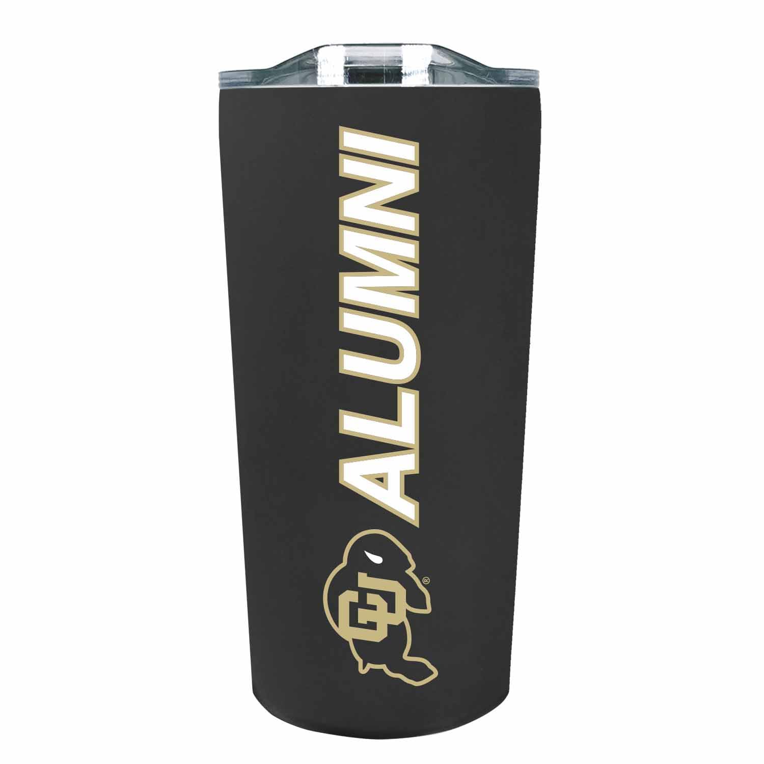 Campus Colors Collegiate Stainless Steel Travel Tumbler for Alumni - 18 oz - Double Walled Insulated Drinkware (Colorado Buffaloes - Black)